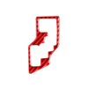 Carbon Fiber Car Gear Decorative Sticker for Toyota Corolla 2014-2018,Left Drive(Red)