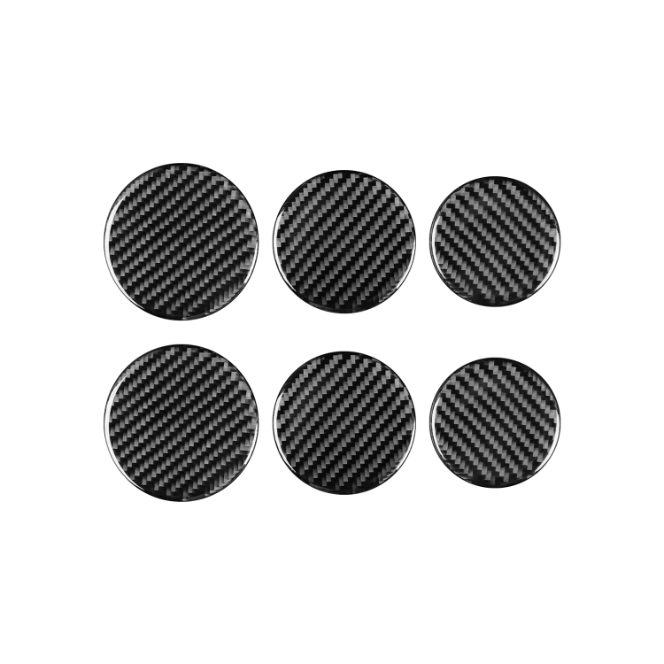 6 PCS / Set Carbon Fiber Car Seat Adjustment Button Panel Decorative Sticker for Mercedes-Benz B-Class 2019,Left and Right Drive Universal