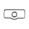 2 PCS / Set Carbon Fiber Car Headlight Switch Decorative Sticker for Mercedes-Benz B-Class 2019 / GLB 2020,Left and Right Drive Universal
