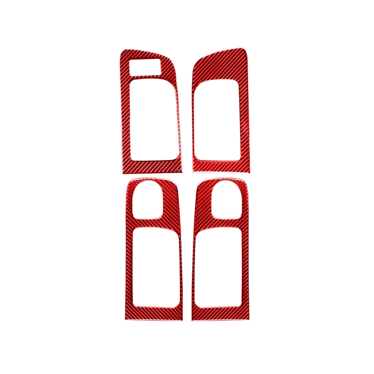 4 PCS / Set Carbon Fiber Car Door Inner Handle Decorative Sticker for Toyota Tundra 2014-2018,Left Drive