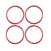4 PCS Set for Honda CRV 2007-2011 Carbon Fiber Car Door Horn Ring Decorative Sticker,Left and Right Drive Universal
