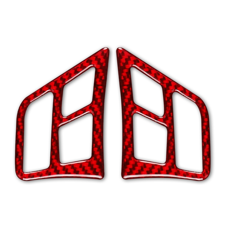 2 PCS Set for BMW 3 Series E90 Carbon Fiber Car Steering Wheel Button Frame Decorative Sticker,Left and Right Drive Universal