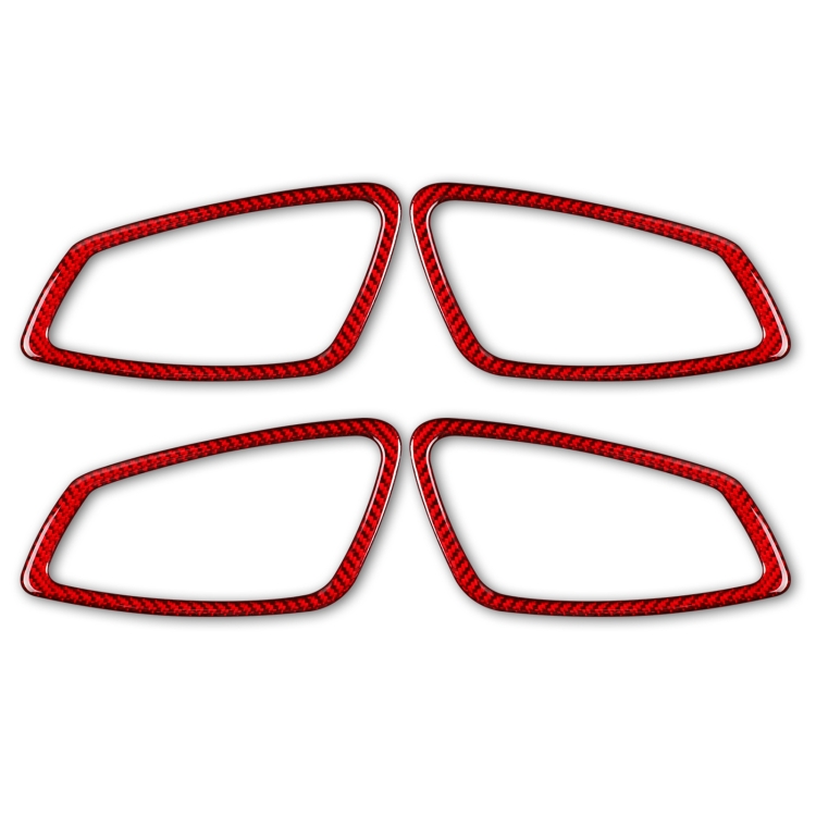 4 PCS Set for BMW 3 Series E90 Carbon Fiber Car Door Handle Decorative Sticker,Left and Right Drive