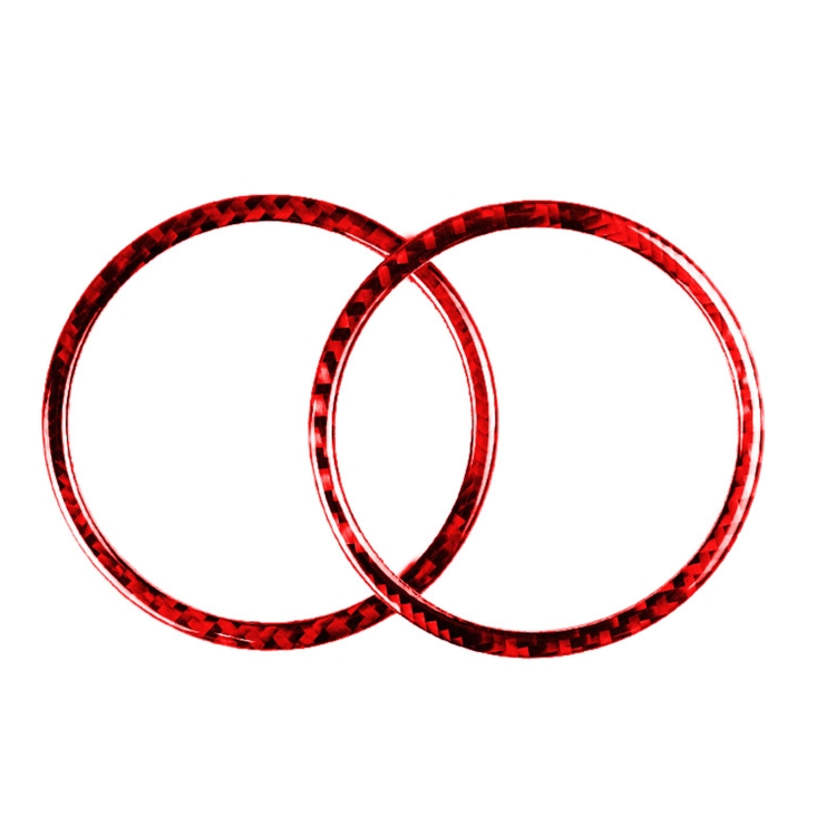 2 PCS Set for BMW 3 Series E90 Carbon Fiber Car Horn Circle Decorative Sticker