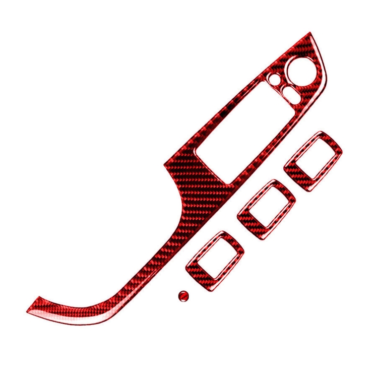 5 PCS Set For BMW 3 Series E90 Carbon Fiber Car Left Drive Window Lift Panel Decorative Sticker, Diameter: 35.8cm