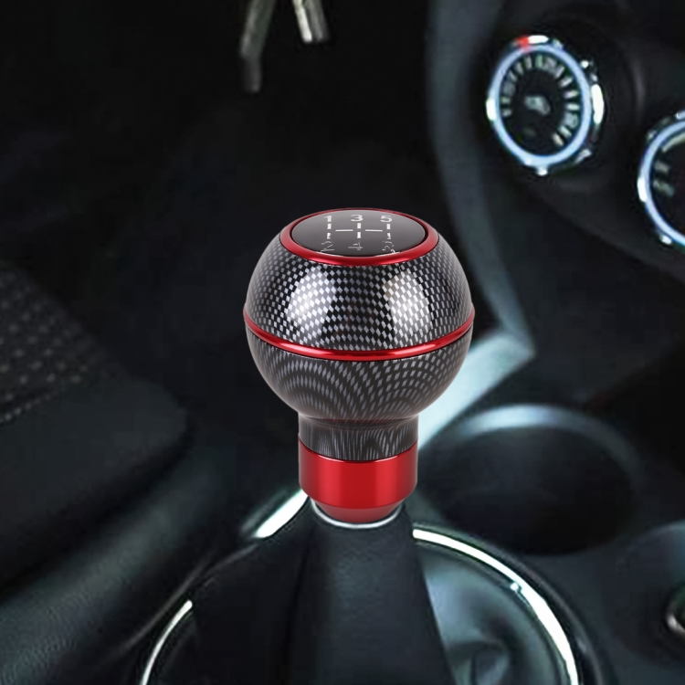 Universal Car Carbon Fiber Texture Metal Gear Shift Knob