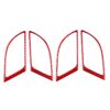 4 PCS Set for Honda CRV 2007-2011 Carbon Fiber Car Inner Handle Frame Decorative Sticker,Left and Right Drive Universal