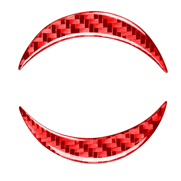 Car Carbon Fiber Steering Wheel Logo Decorative Sticker for Toyota RAV4 2006-2013, Left and Right Drive