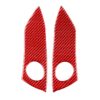 Car Carbon Fiber Warning Light Switch Panel Decorative Sticker for Toyota RAV4 2006-2013, Left and Right Drive