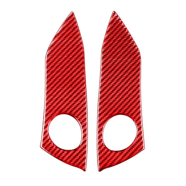 Car Carbon Fiber Warning Light Switch Panel Decorative Sticker for Toyota RAV4 2006-2013, Left and Right Drive