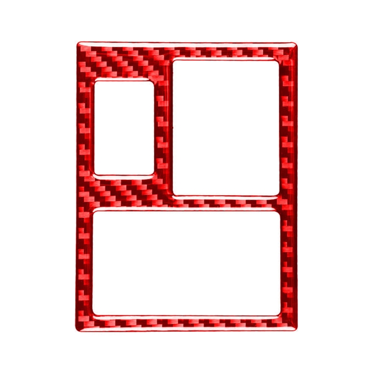 Car Carbon Fiber Rear Mirror Adjustment Switch Frame Decorative Sticker for Toyota RAV4 2006-2013, Right Drive