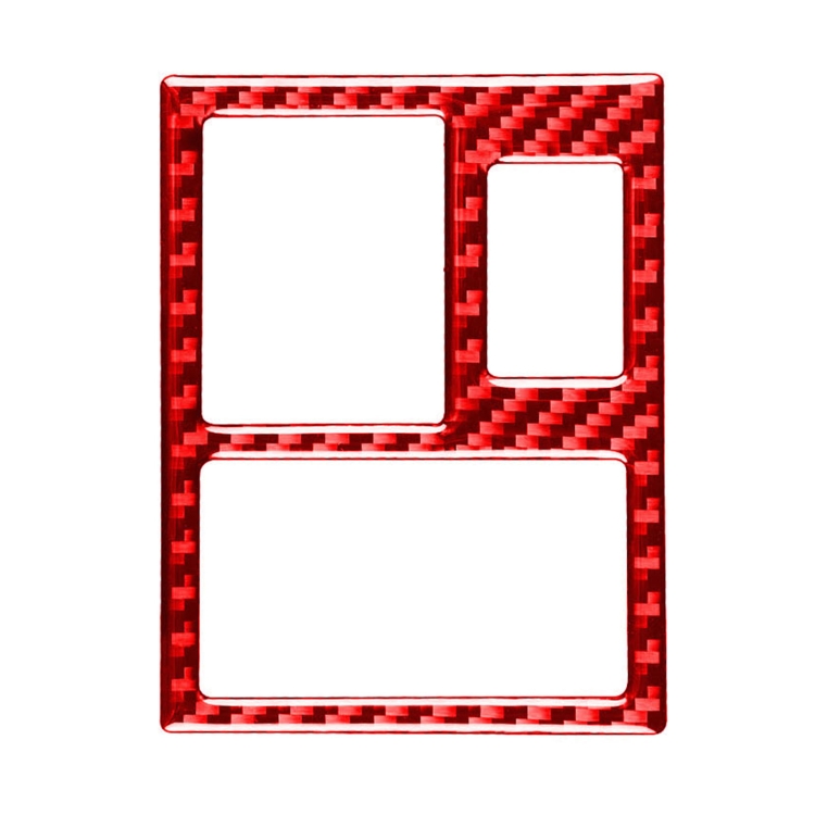 Car Carbon Fiber Rear Mirror Adjustment Switch Frame Decorative Sticker for Toyota RAV4 2006-2013, Left Drive