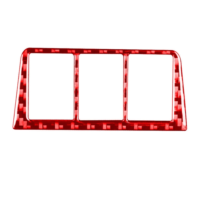 Car Carbon Fiber Headlight Switch Frame Decorative Sticker for Toyota RAV4 2006-2013, Left and Right Drive