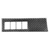 Car Carbon Fiber Headlight Adjustment Switch Panel Decorative Sticker for Toyota Highlander 2014-2019, Left Drive