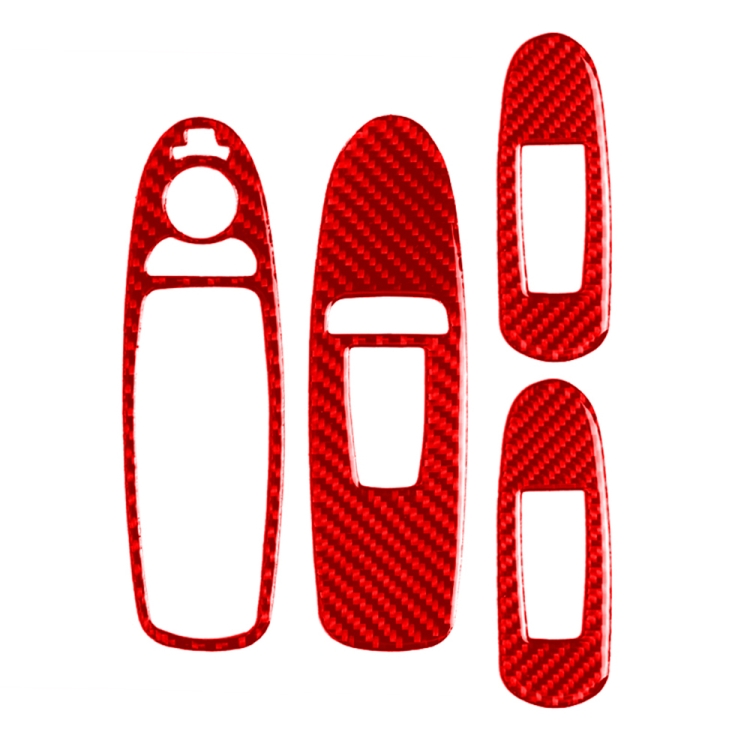 Car Carbon Fiber A Style Window Glass Lift Panel Decorative Sticker for Infiniti Q50 2014-2020, Left Drive