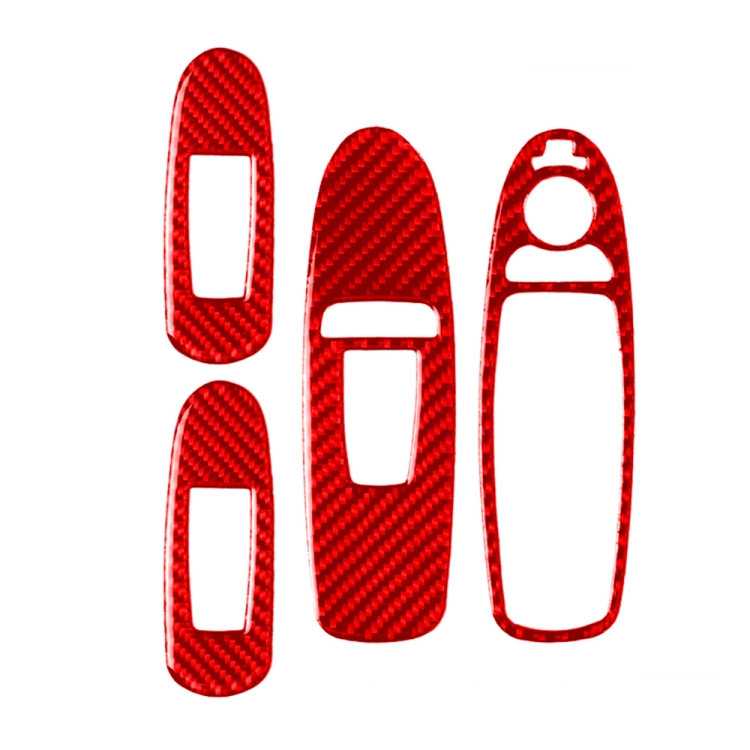 Car Carbon Fiber A Style Window Glass Lift Panel Decorative Sticker for Infiniti Q50 2014-2020, Right Drive