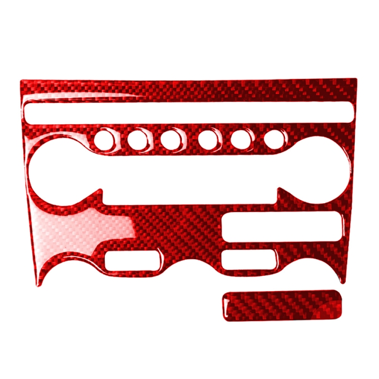 2 in 1 Car Carbon Fiber Air Conditioning Adjustment Panel Decorative Sticker for Nissan 370Z / Z34 2009-, Left and Right Drive Universal