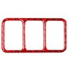 Car Carbon Fiber Central Control Heating Button Frame Decorative Sticker for Nissan 370Z / Z34 2009-, Left and Right Drive Universal