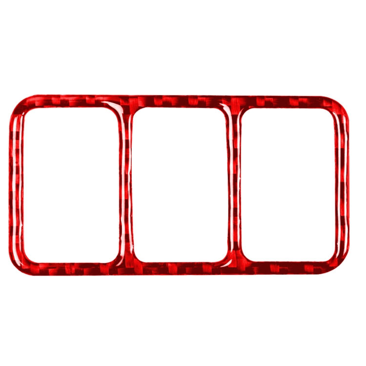 Car Carbon Fiber Central Control Heating Button Frame Decorative Sticker for Nissan 370Z / Z34 2009-, Left and Right Drive Universal