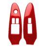 2 in 1 Car Carbon Fiber Window Lift Panel Decorative Sticker for Nissan 370Z / Z34 2009-, Left Drive Low-configured