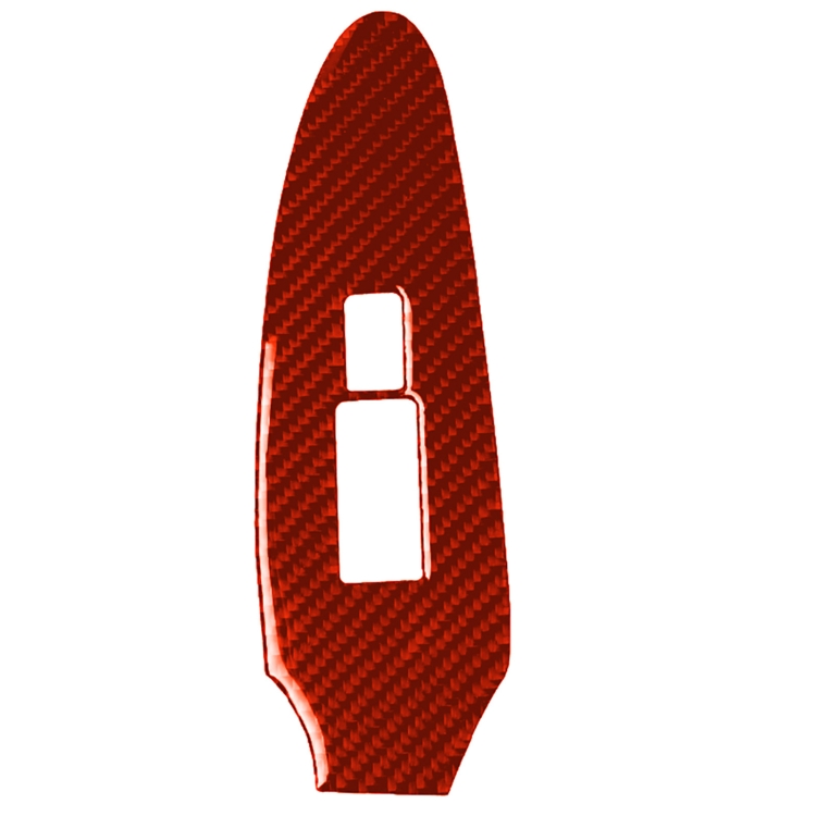 Car Carbon Fiber Vice Driving Side Door Lift Control Decorative Sticker for Nissan 370Z / Z34 2009-, Left Drive