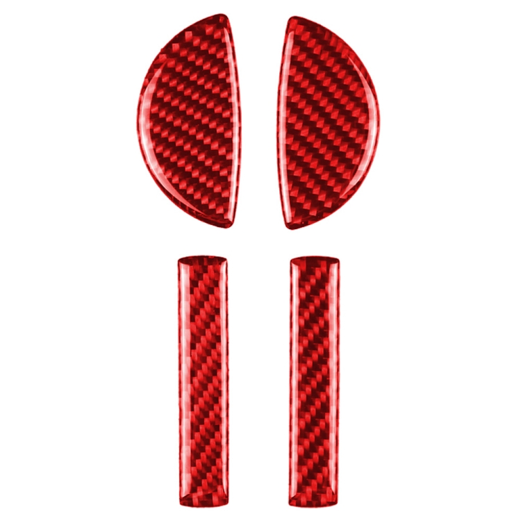 4 in 1 Car Carbon Fiber Door Handle Decorative Sticker for BMW Mini Cooper Clubman Countryman  F55 F54 F60, Left and Right Drive Universal