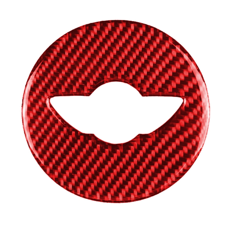 Car Carbon Fiber Steering Wheel Logo Decorative Sticker for BMW Mini R55 R56 Countryman R60 Paceman R61 2007-2013, Left and Right Drive Universal