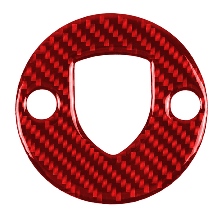 Car Carbon Fiber Steering Wheel Decorative Sticker for Porsche Macan 2014-2021, Left and Right Drive Universal
