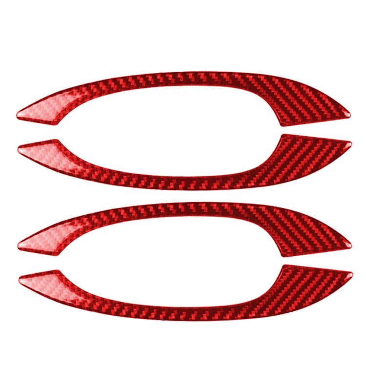 Car Carbon Fiber Outside Door Handle Decorative Sticker for Porsche Macan 2014-2021, Left and Right Drive Universal