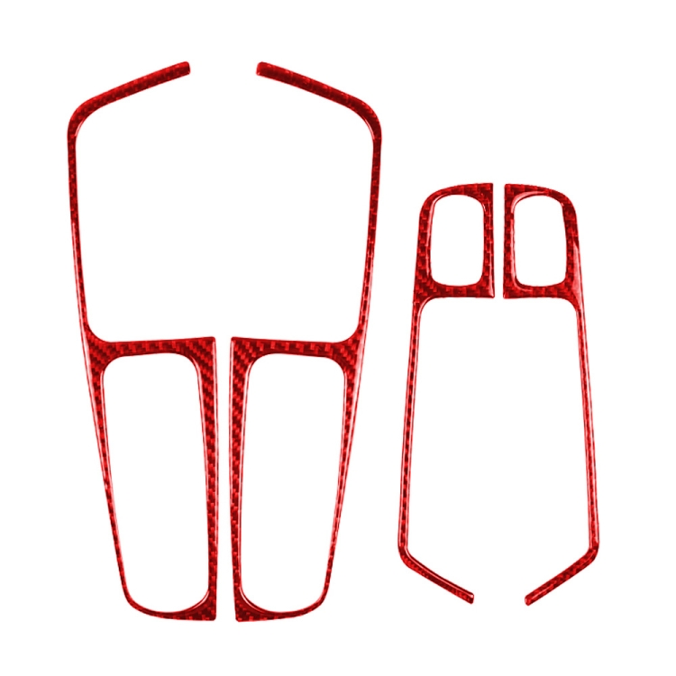 Car Carbon Fiber Window Buttons Panel Decorative Sticker for Porsche Macan 2014-2021, Left and Right Drive Universal