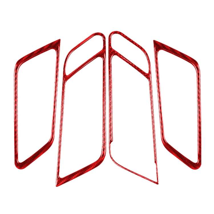 Car Carbon Fiber Door Handle Frame Panel Decorative Sticker for Porsche Macan 2014-2021, Left and Right Drive Universal