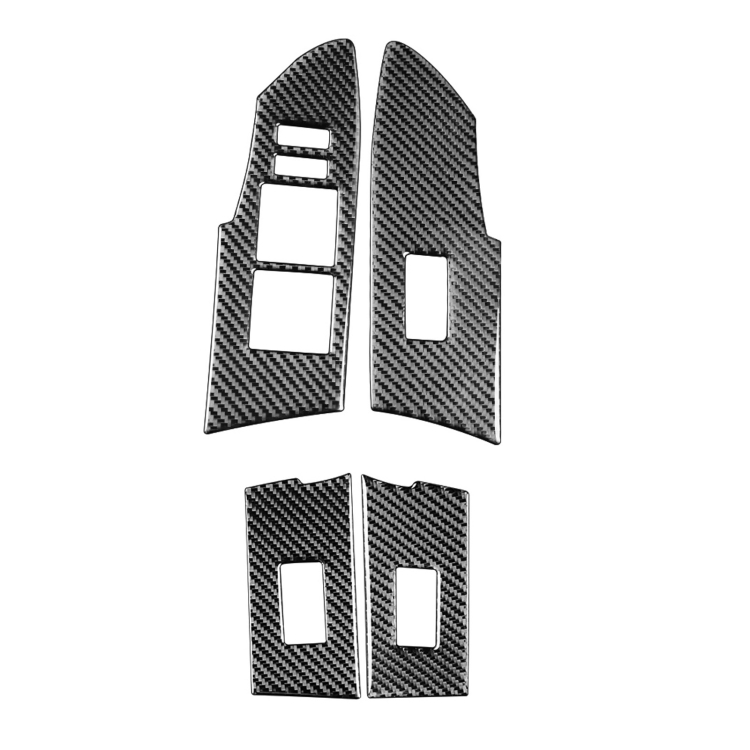 Car Carbon Fiber Window Lift Decorative Sticker for Toyota Corolla / Levin 2014-2018, Right Drive