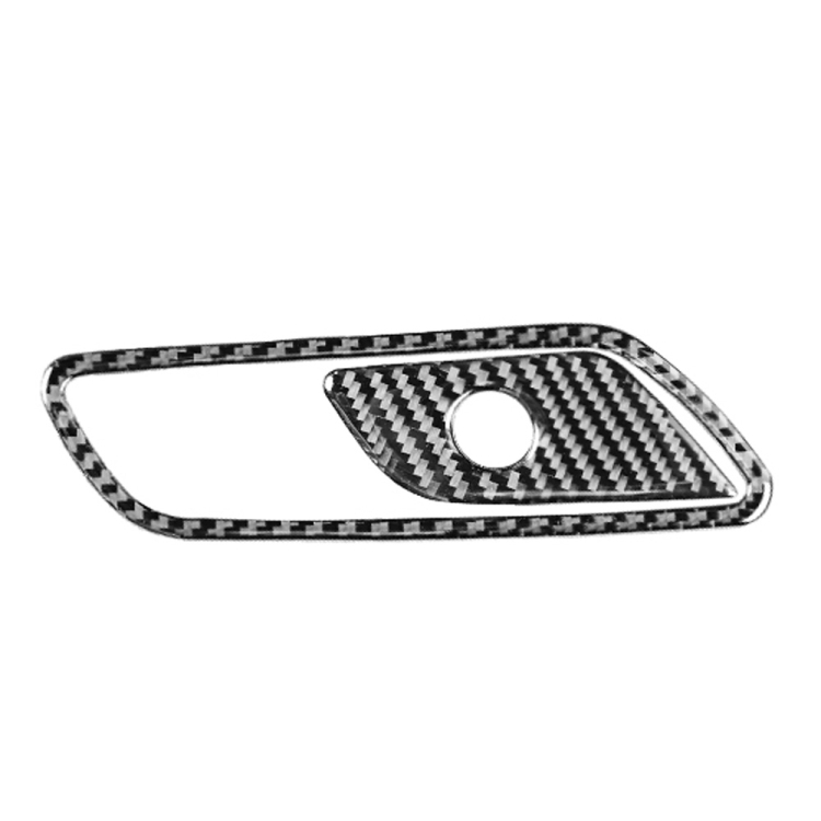 Car Carbon Fiber Front Passenger Seat Storage Box Switch Decorative Sticker for Audi A6L / A7 2019-, Right Drive