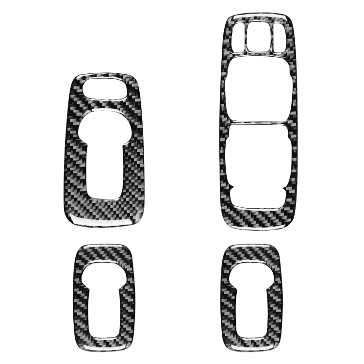 4 in 1 Car Carbon Fiber Door Set B Decorative Sticker for Volvo XC90 2003-2014, Right Drive