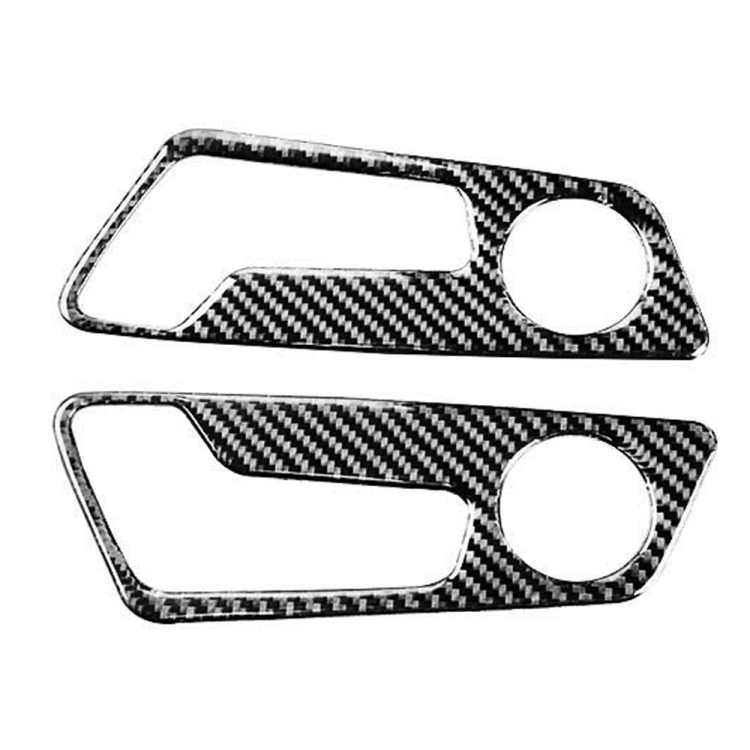 Car Carbon Fiber Seat Adjustment Panel Decorative Sticker for Audi A6L / A7 2019-, Left and Right Drive Universal