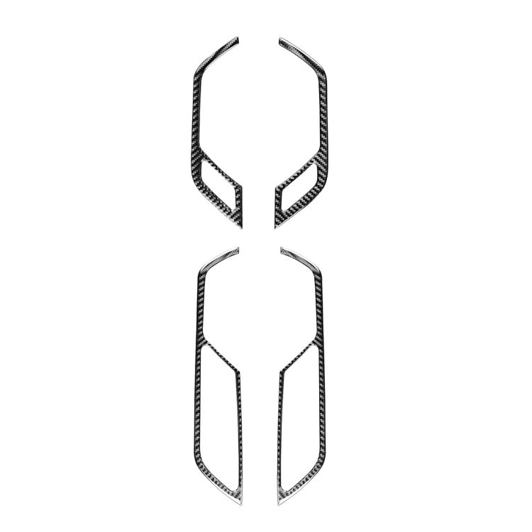 Car Carbon Fiber Inner Door Handle Decorative Sticker for Audi A6L / A7 2019-, Left and Right Drive Universal