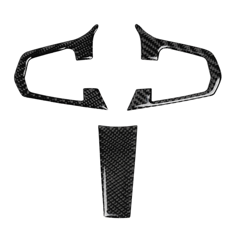 3 in 1 Car Carbon Fiber Steering Wheel Solid Color A Decorative Sticker for BMW G01 X3 2018-2020 / G02 X4 2019-2020, Left and Right Drive Universal