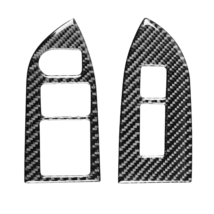 2 in 1 Car Carbon Fiber Window Lift Panel Decorative Sticker for Subaru BRZ / Toyota 86 2017-2019, Left Drive