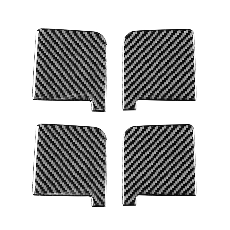 4 PCS / Set Carbon Fiber Car Inner Door Bowl Decorative Sticker for Toyota Tundra 2014-2018, Left Right Driving Universal