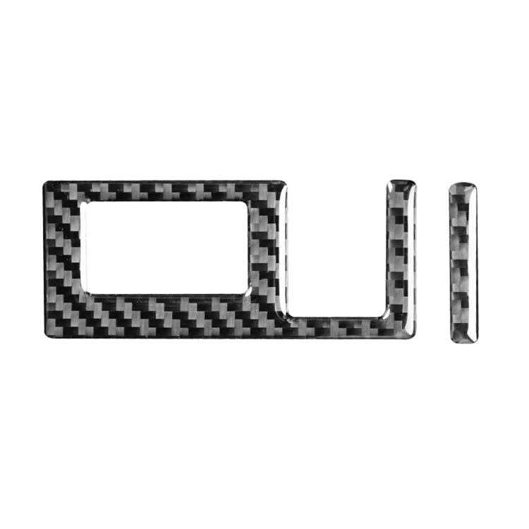 2 PCS / Set Carbon Fiber Car Headlight Switch Ring Decorative Sticker for Toyota Tundra 2014-2018, Left Right Driving Universal