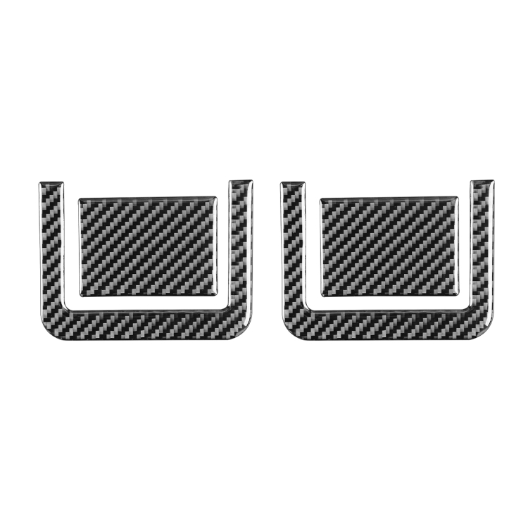 4 PCS / Set Carbon Fiber Car Rear Seat Adjustment Panel Decorative Sticker for Toyota Tundra 2014-2018, Left Right Driving Universal