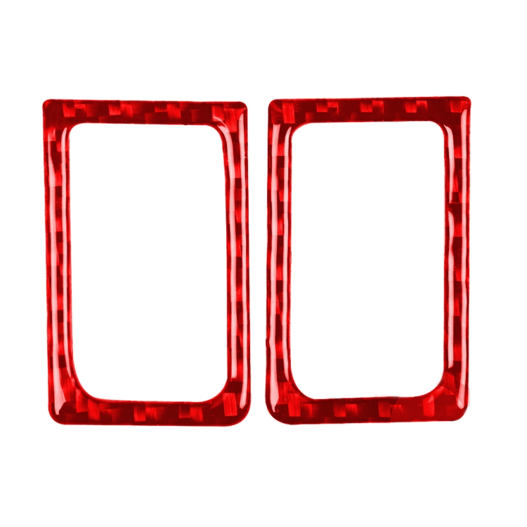 2 PCS / Set Carbon Fiber Car Left Right Door Lock Decorative Sticker for Nissan GTR R35 2008-2020, Left and Right Driving Universal