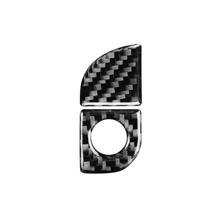 2 PCS / Set Carbon Fiber Car Storage Box Switch Decorative Sticker for Lexus GS 2006-2011,Left Drive