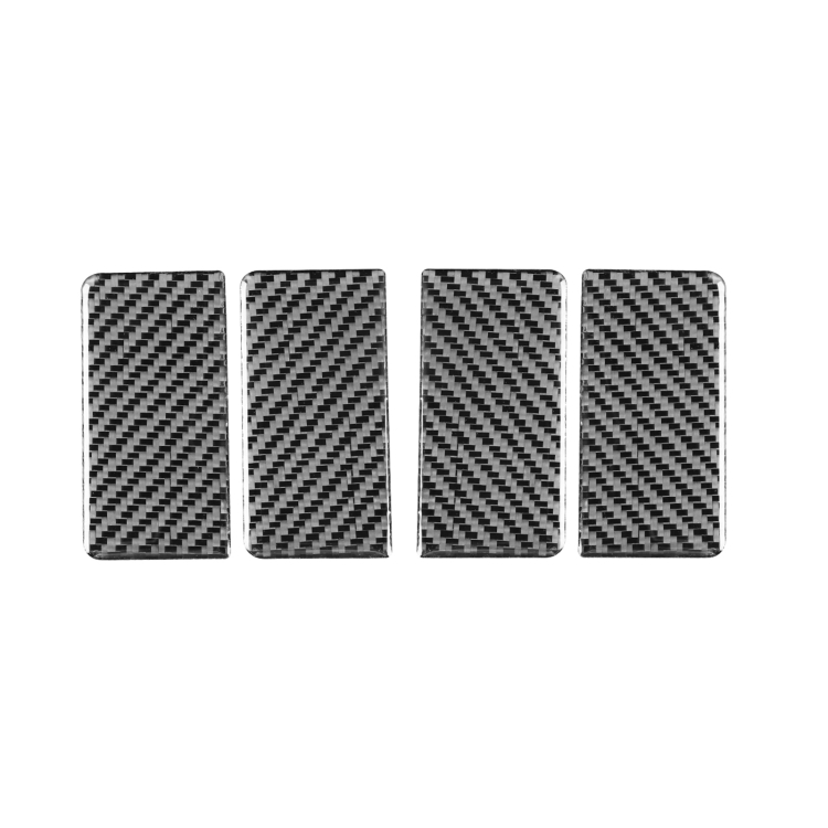 4 PCS / Set Carbon Fiber Car Inner Armrest Gasket Decorative Sticker for Honda CRV 2007-2011,Left and Right Drive Universal