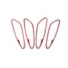 4 PCS / Set Carbon Fiber Car Inner Door Handle Frame Decorative Sticker for Alfa Romeo Giulia 2017-2019,Left and Right Drive Universal
