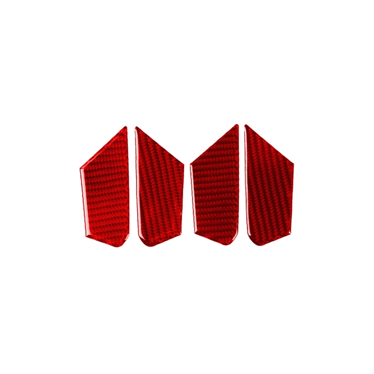 4 PCS / Set Carbon Fiber Car Inner Door Bowl Decorative Sticker for Alfa Romeo Giulia 2017-2019,Left and Right Drive Universal