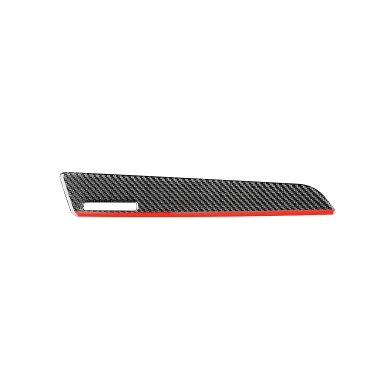 Carbon Fiber Car Co-pilot Trim Red Edge with Hole Decorative Sticker for Audi Q3 2013-2018,Left Drive