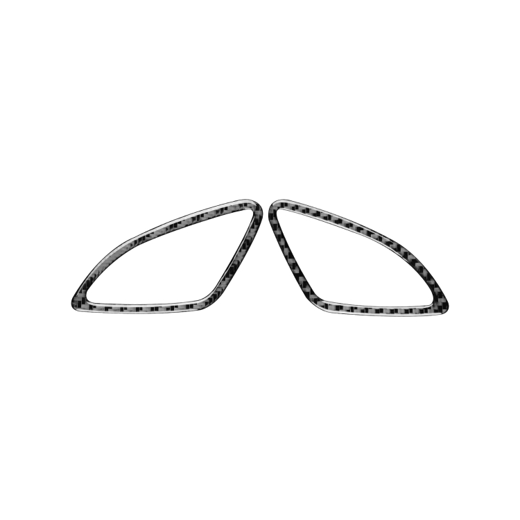 2 PCS / Set Carbon Fiber Car Instrument Air Outlet Decorative Sticker for Audi Q3 2013-2018,Left and Right Drive Universal