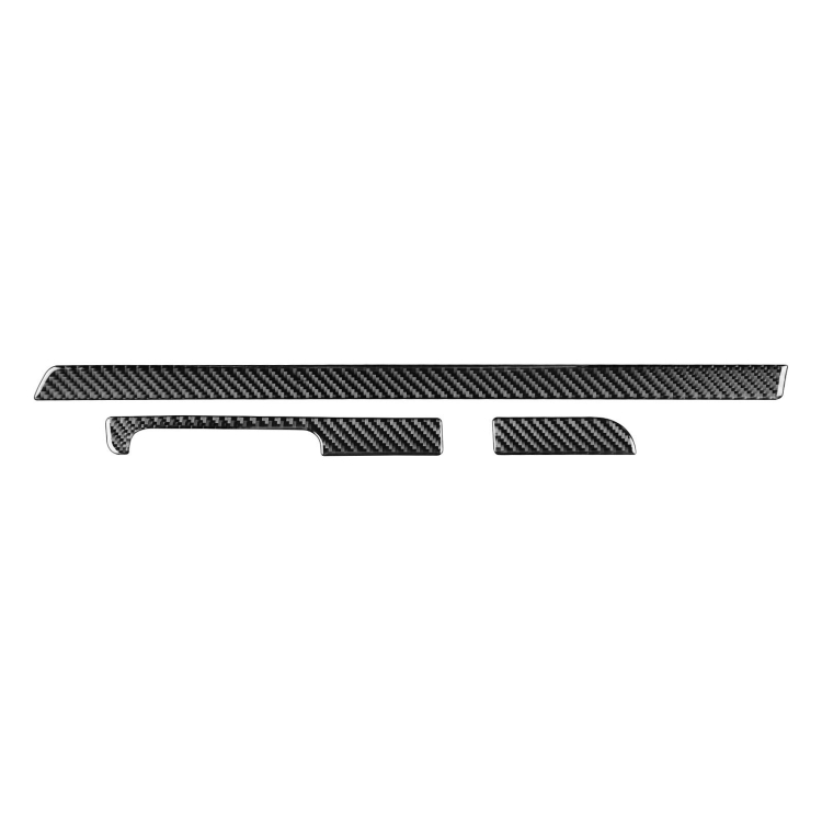 3 PCS / Set Carbon Fiber Car Dashboard Strip Decorative Sticker for Volkswagen Scirocco 2009-2016,Left Drive