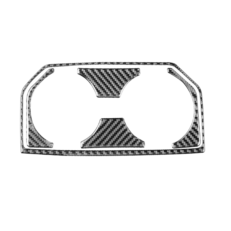 Car Carbon Fiber Rear Water Cup Holder Frame Decorative Sticker for Ford F150 2017-2020, Left and Right Drive Universal